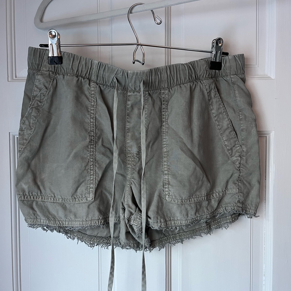 Women's Olive Green Casual Shorts